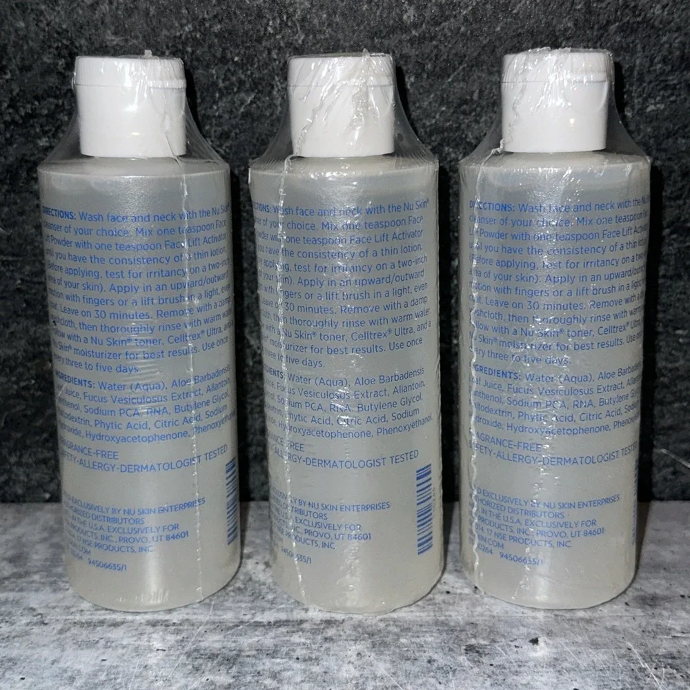 3 Lot Nu Skin Nuskin Face Lift Activator 4.2fl oz 125 ml Original Formula Sealed